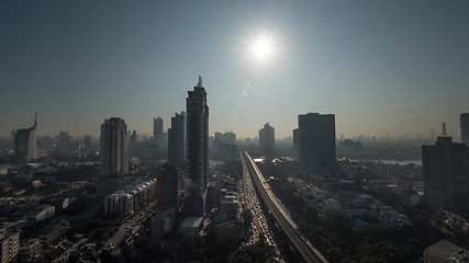 Image showing Bangkok city view at bright sunshine, Thailand