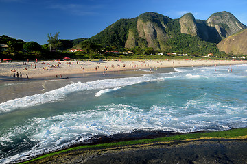 Image showing Itacoatiara beach in Niteroi, Brazil