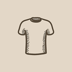 Image showing Male t-shirt sketch icon.