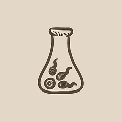 Image showing In vitro fertilisation sketch icon.