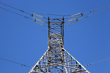 Image showing High-voltage poles, close-up