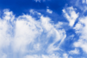 Image showing sky with clouds , defocus