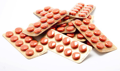 Image showing Packs of pills isolated on white