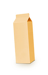 Image showing Yellow milk box per liter isolated on white