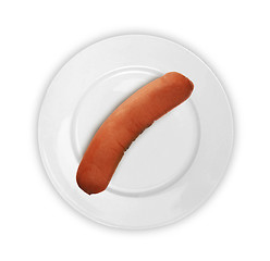 Image showing sausage on a plate