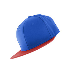 Image showing blue with red baseball cap isolated