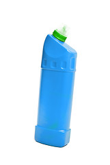 Image showing bottle of blue plastic cleaner