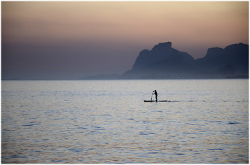 Image showing Stand-up paddle in Rio de Janeiro