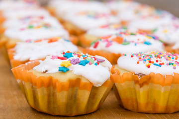 Image showing View of a freshly prepared Easter cupcake