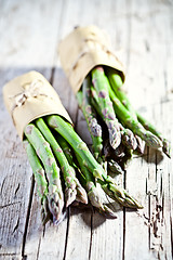 Image showing bunches of fresh asparagus 