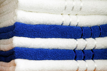 Image showing Towels blue