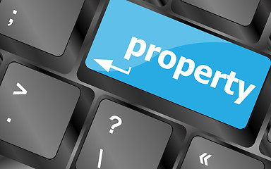 Image showing property message on keyboard enter key. Keyboard keys icon button vector