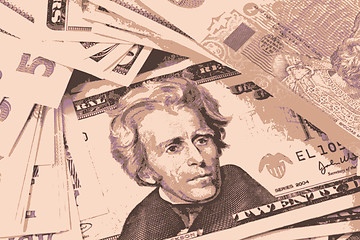Image showing european and american money vector illustration
