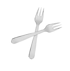 Image showing two kitchen forks  isolated