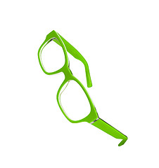 Image showing Green glasses isolated on white