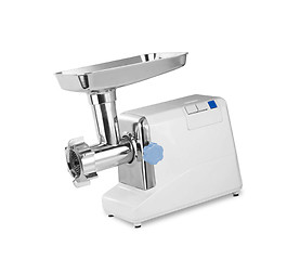 Image showing Modern electric meat grinder isolated over white background