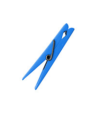 Image showing blue clothes peg isolated on white