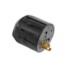 Image showing Power plug travel adapter, isolated on white background