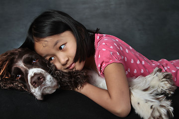 Image showing Child and dog