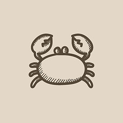 Image showing Crab sketch icon.