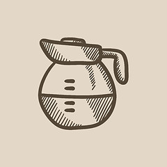 Image showing Carafe sketch icon.