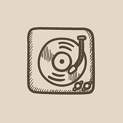 Image showing Turntable sketch icon.