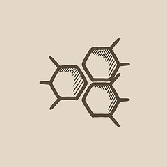 Image showing Chemical formula sketch icon.