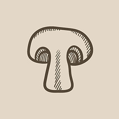 Image showing Mushroom sketch icon.