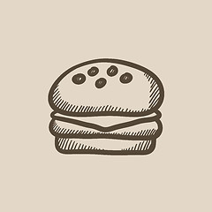 Image showing Hamburger sketch icon.