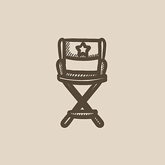 Image showing Director chair sketch icon.