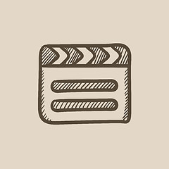 Image showing Clapboard sketch icon.