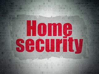 Image showing Security concept: Home Security on Digital Data Paper background