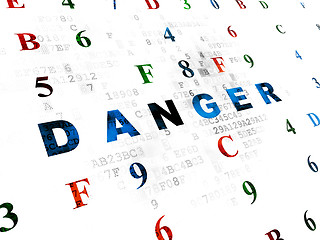 Image showing Security concept: Danger on Digital background