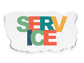Image showing Finance concept: Service on Torn Paper background