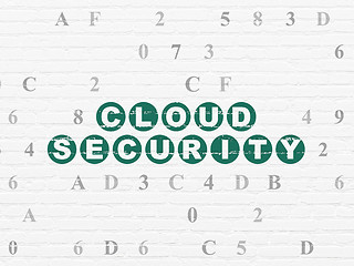 Image showing Privacy concept: Cloud Security on wall background