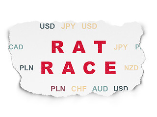 Image showing Finance concept: Rat Race on Torn Paper background