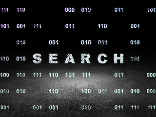 Image showing Web development concept: Search in grunge dark room