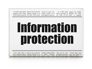 Image showing Privacy concept: newspaper headline Information Protection