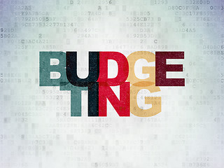 Image showing Business concept: Budgeting on Digital Data Paper background