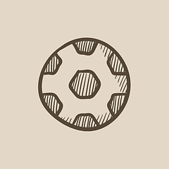 Image showing Soccer ball sketch icon.