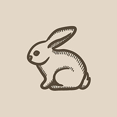 Image showing Rabbit sketch icon.