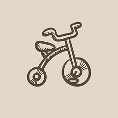 Image showing Child bike sketch icon.