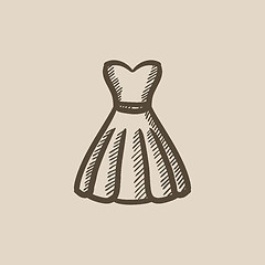 Image showing Dress sketch icon.