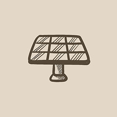 Image showing Solar panel sketch icon.