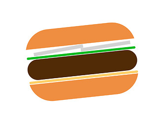 Image showing burger with salad