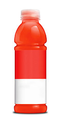 Image showing Carrot juice bottle on a white background