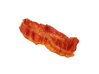 Image showing Slices of bacon on a white background