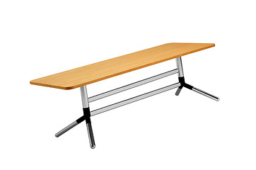 Image showing wooden table isolated