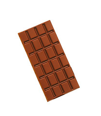 Image showing dark chocolate bar on white background.