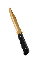 Image showing hunter combat hand made knife isolated